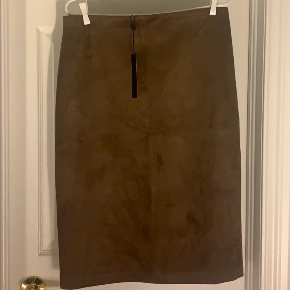 BCBGMAXARIA “Lyric” Faux Suede Pencil Skirt